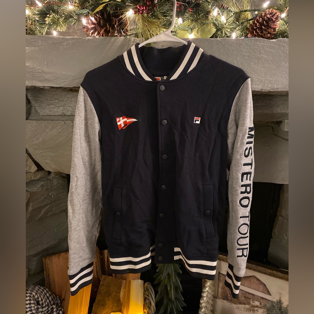 Vintage White Line Fila Mistero Tour Button Up Jacket Size S
